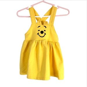 Disney Winnie the Pooh Overall Dress 6M Embroidery Pinafore Easter Halloween